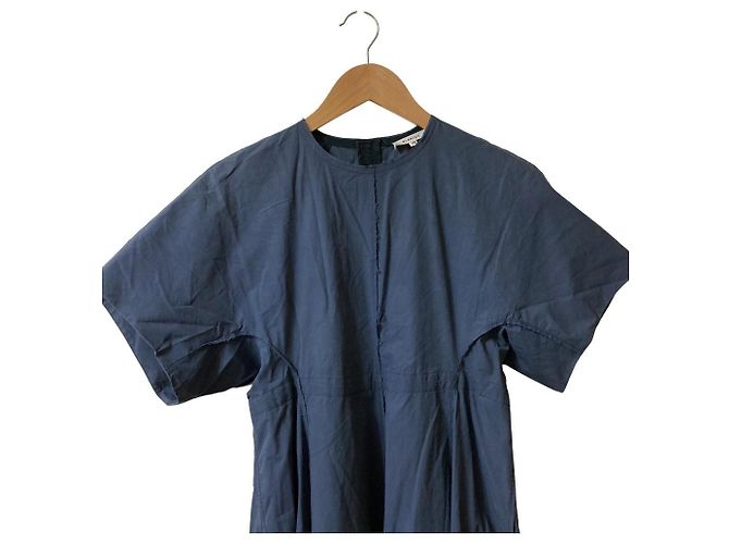 Autre Marque Vestido acampanado de algodón BLAMINK Azul Azul marino - vista 3