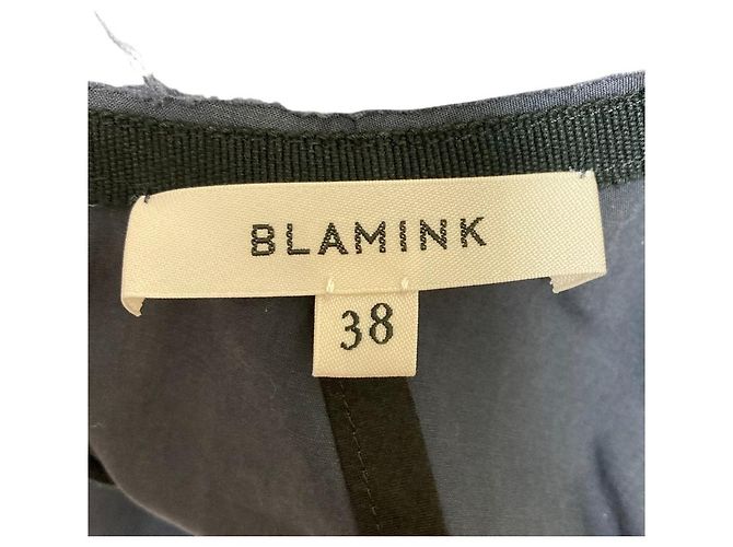 Autre Marque Vestido acampanado de algodón BLAMINK Azul Azul marino - vista 7