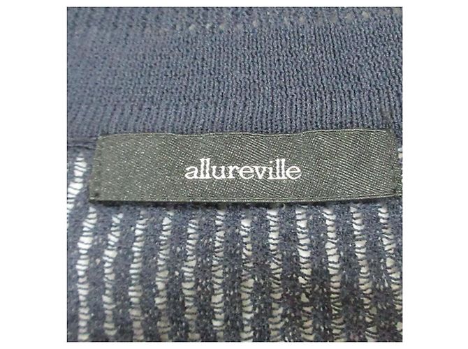 Autre Marque allureville Sheer Kanoko Pullover Knit Azul Azul marino - vista 11