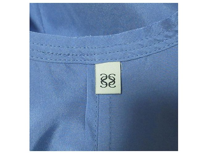 Autre Marque SALON adam et rope GENTLE SILK Vestido de seda Azul - vista 6