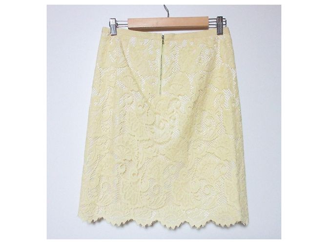 Autre Marque Falda de encaje floral Drawer Amarillo - vista 2