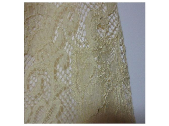 Autre Marque Falda de encaje floral Drawer Amarillo - vista 3