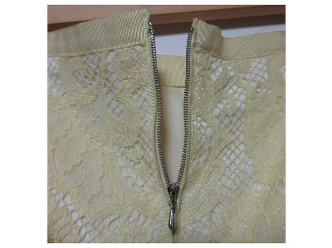Autre Marque Falda de encaje floral Drawer Amarillo - vista 4