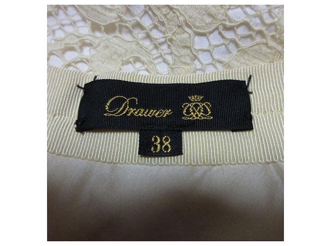 Autre Marque Falda de encaje floral Drawer Amarillo - vista 5