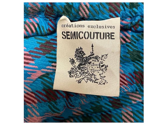 Autre Marque Semicouture Karohose Blau - Ansicht 4