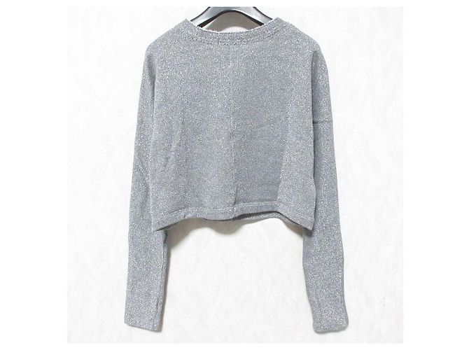Autre Marque Top pullover dolman Lame yori Castaño Metálico - vista 2