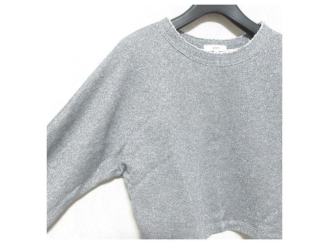 Autre Marque Top pullover dolman Lame yori Castaño Metálico - vista 3