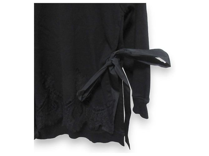 Sweatshirt Valentino com patch de renda Preto - vista 4