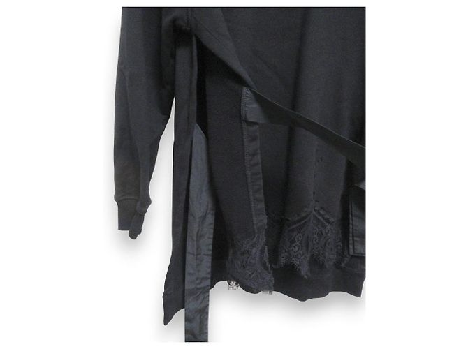 Sweatshirt Valentino com patch de renda Preto - vista 6