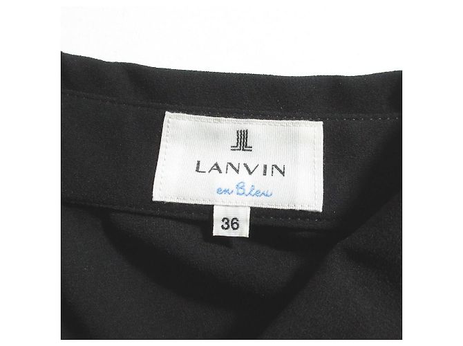LANVIN Kleid in Bleu Schwarz - Ansicht 4