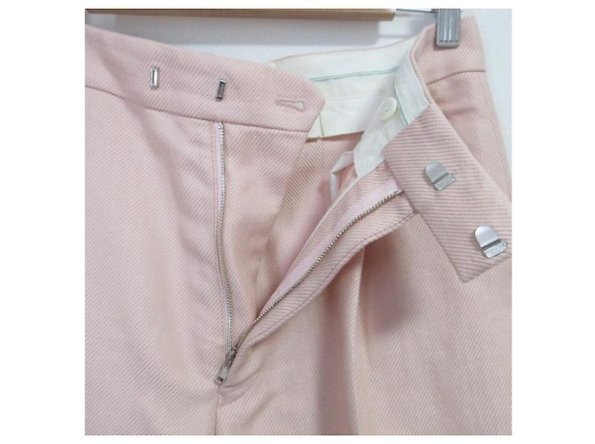 Autre Marque Calças afuniladas Drawer em sarja de algodão e nylon Rosa - vista 4