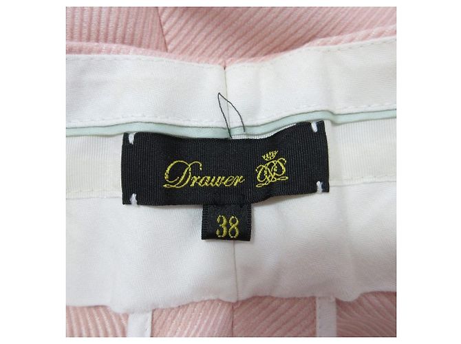 Autre Marque Calças afuniladas Drawer em sarja de algodão e nylon Rosa - vista 6