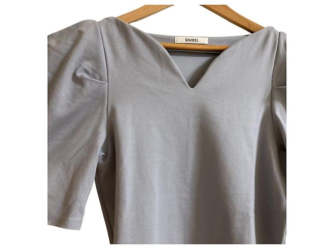 Autre Marque Top Snidel Design Sleeve Top Azul - vista 3