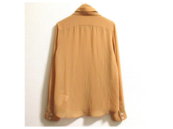 Autre Marque Spick and Span Chiffon-Bluse mit Schleife Orange - Ansicht 2