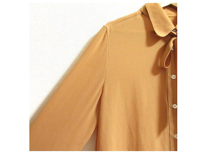 Autre Marque Spick and Span Chiffon-Bluse mit Schleife Orange - Ansicht 4
