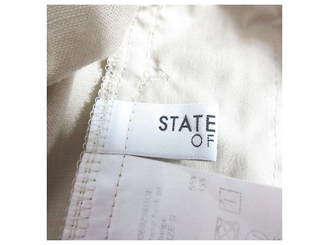 Autre Marque STATE OF MIND Pantaloni Easy in lino Beige - vista 4