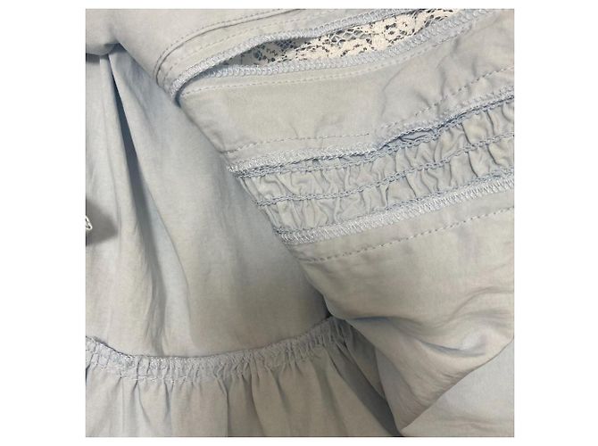 Autre Marque Vestido de renda de algodão FURFUR Azul - vista 4