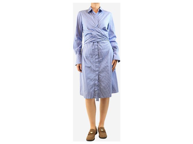 Altuzarra Abito camicia a righe blu - size UK 10 - vista 3