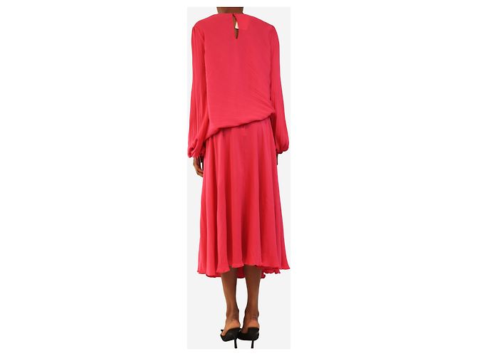 Valentino Conjunto de top y falda de seda rosa - size UK 8 - vista 2