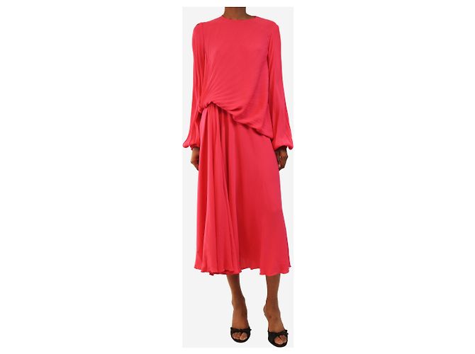 Valentino Conjunto de top y falda de seda rosa - size UK 8 - vista 3