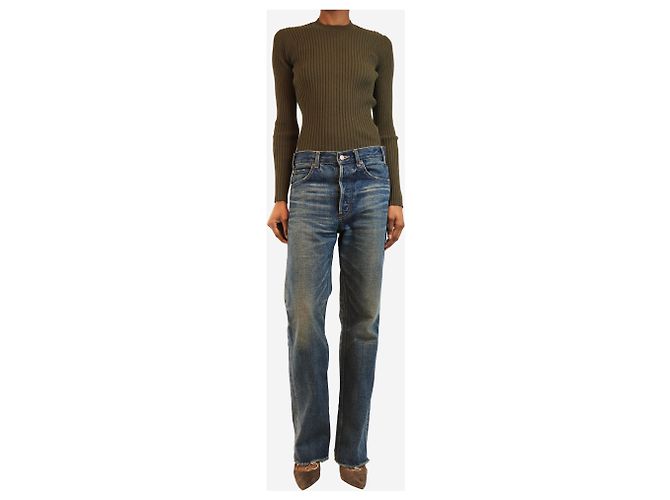 Versace Jeans a gamba dritta blu - size UK 8 - vista 2