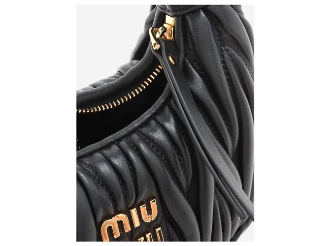 Miu Miu Borsa 2way in pelle matelassé nera Nero - vista 10