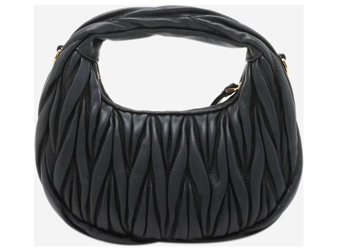 Miu Miu Borsa 2way in pelle matelassé nera Nero - vista 2