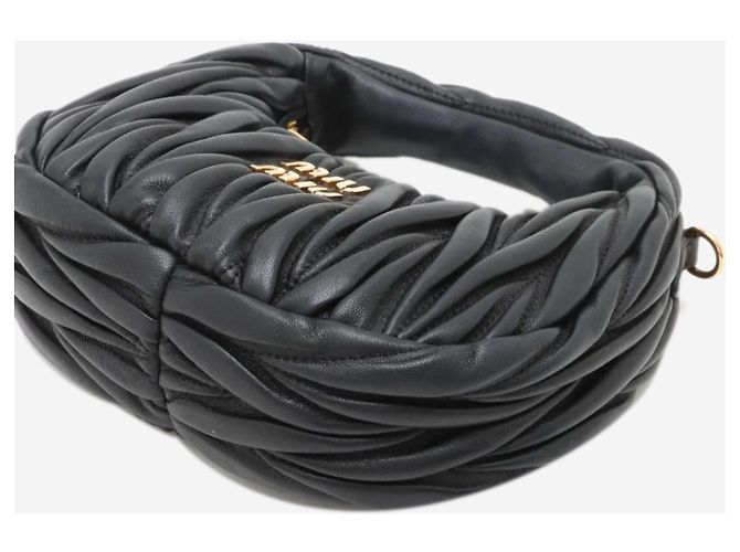 Miu Miu Borsa 2way in pelle matelassé nera Nero - vista 3