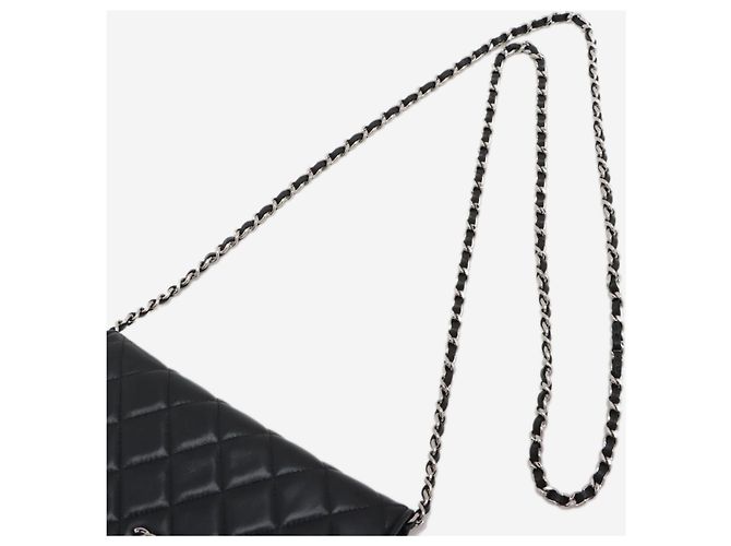 Chanel Schwarze gesteppte Wallet on Chain aus Lammleder 2020 - Ansicht 14