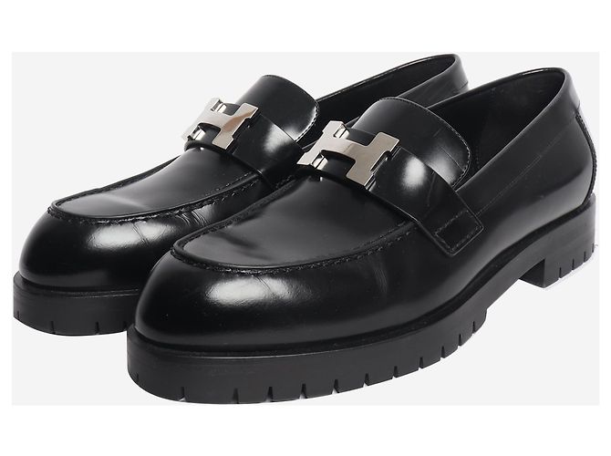 Hermès Mocassini in pelle Faubourg neri - taglia EU 36 (UK 3) Nero - vista 3