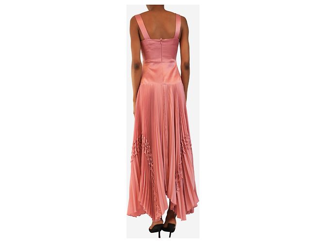 Alexis Vestido plisado rosa sin mangas con cuello en V - size S - vista 2