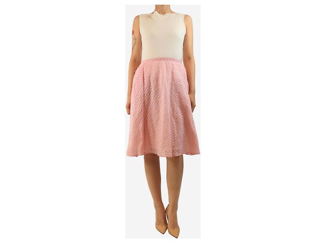 Autre Marque Falda midi estampada rosa - size S - vista 3