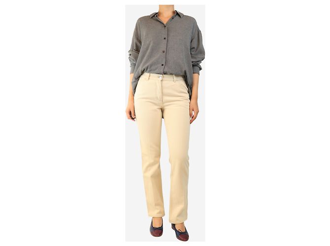 Totême Vaqueros slim crema - size UK 8 Crudo - vista 2