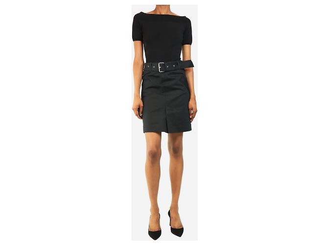 Totême Minifalda negra con cinturón - size UK 4 Negro - vista 2