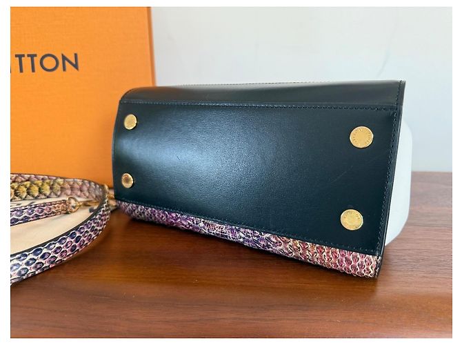 Borsa Louis Vuitton LV Arch PM Rainbow Python Nero Bianco Multicolore Stampa python Gold hardware - vista 11