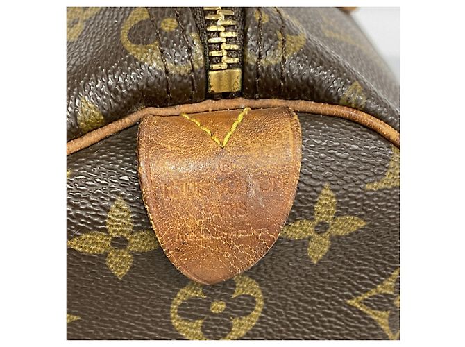 Borsa Louis Vuitton Monogram Speedy 35 Marrone - vista 5
