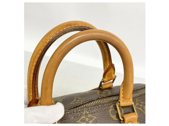 Borsa Louis Vuitton Monogram Speedy 25 Marrone - vista 10