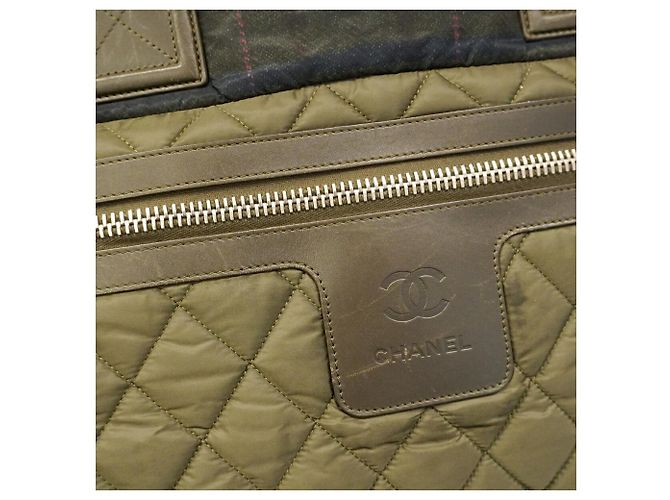 Chanel Coco Cocoon Nylon Handtasche Khaki - Ansicht 10