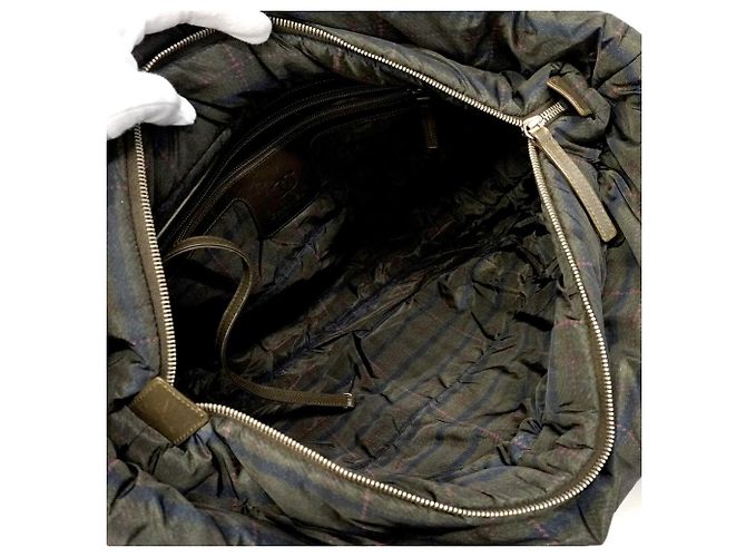 Chanel Coco Cocoon Nylon Handtasche Khaki - Ansicht 4