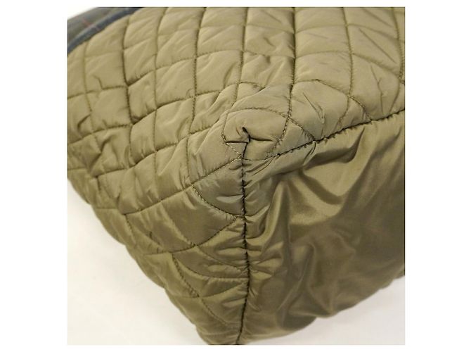 Chanel Coco Cocoon Nylon Handtasche Khaki - Ansicht 6