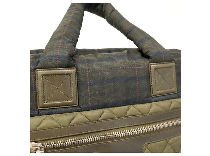 Chanel Coco Cocoon Nylon Handtasche Khaki - Ansicht 9