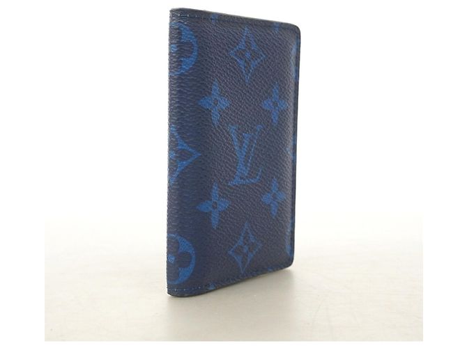 Organizer Louis Vuitton Taigarama Cobalt Card Case Blu - vista 2