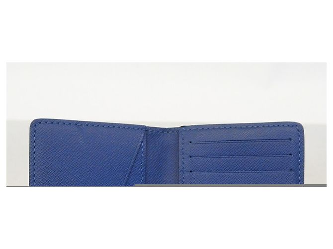 Organizer Louis Vuitton Taigarama Cobalt Card Case Blu - vista 3