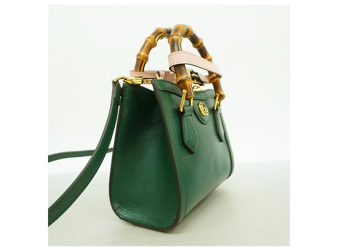 Borsa Gucci Bamboo 702732 Verde - vista 2