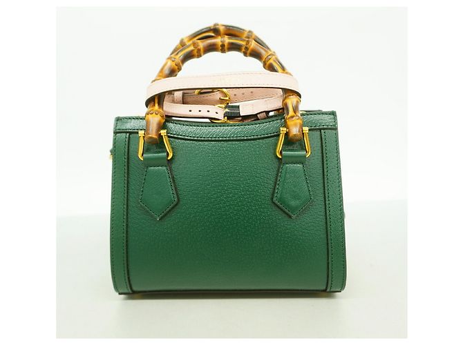 Borsa Gucci Bamboo 702732 Verde - vista 9