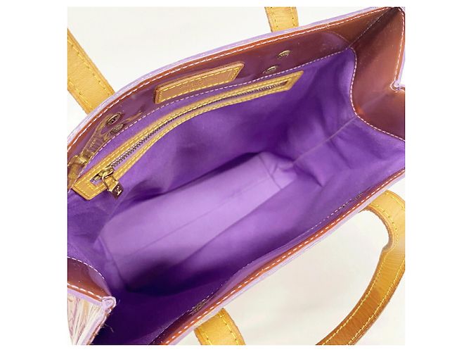 Borsa Tote Louis Vuitton Vernis Lead MM Porpora - vista 4