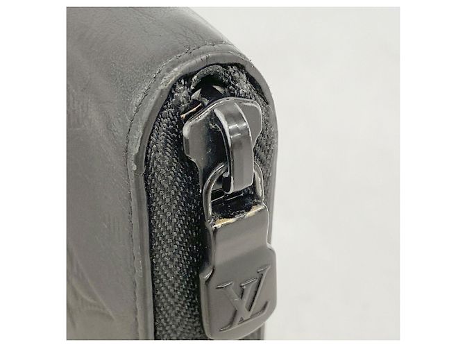 Louis Vuitton Monogram Shadow Zippy Wallet Black - view 6