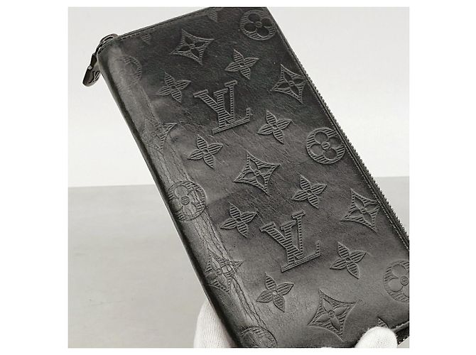 Louis Vuitton Monogram Shadow Zippy Wallet Black - view 8