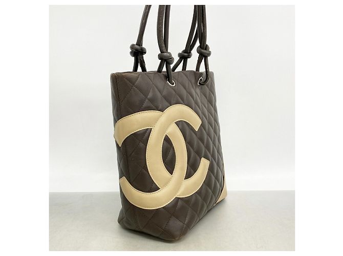 Chanel Cambon Tote Bag aus Lammleder Braun - Ansicht 2