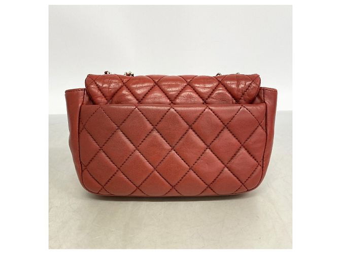 Borsa a tracolla Chanel Mini Matelassé Rosso - vista 10